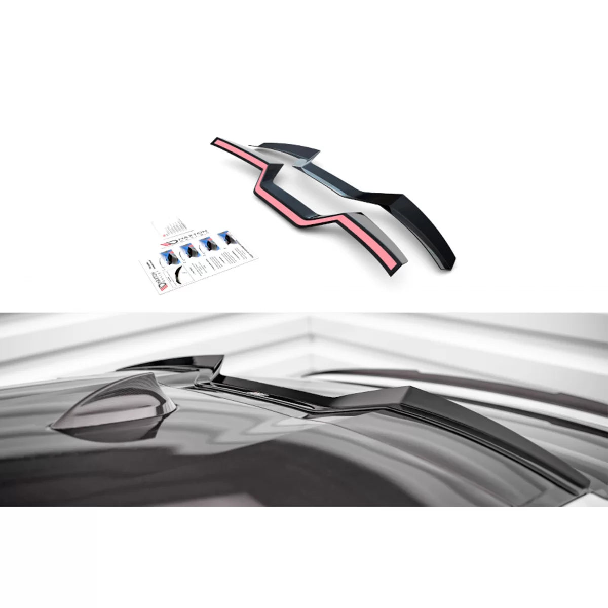 Add-on Parasole Anteriore Nero Lucido per BMW X6 G06 dal 2019