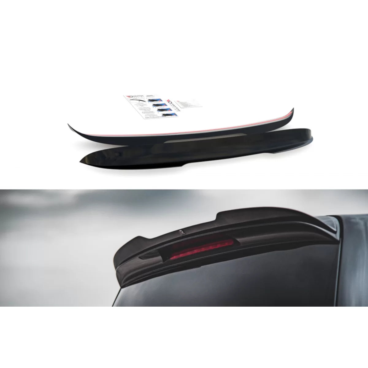 Add-on Parasole Posteriore Nero Lucido per Mercedes Classe V W447 a Design