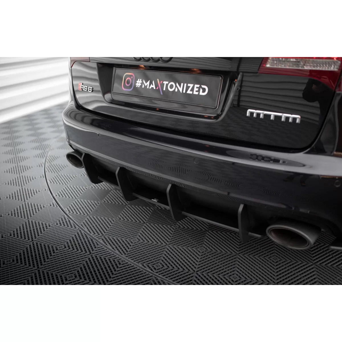 Additivo Diffusore Posteriore Opaco per Audi RS6 C6 Avant 2007-2010