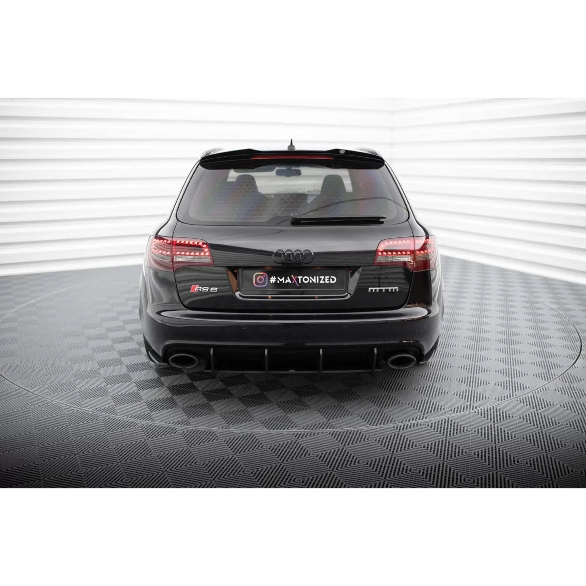 Additivo Diffusore Posteriore Opaco per Audi RS6 C6 Avant 2007-2010