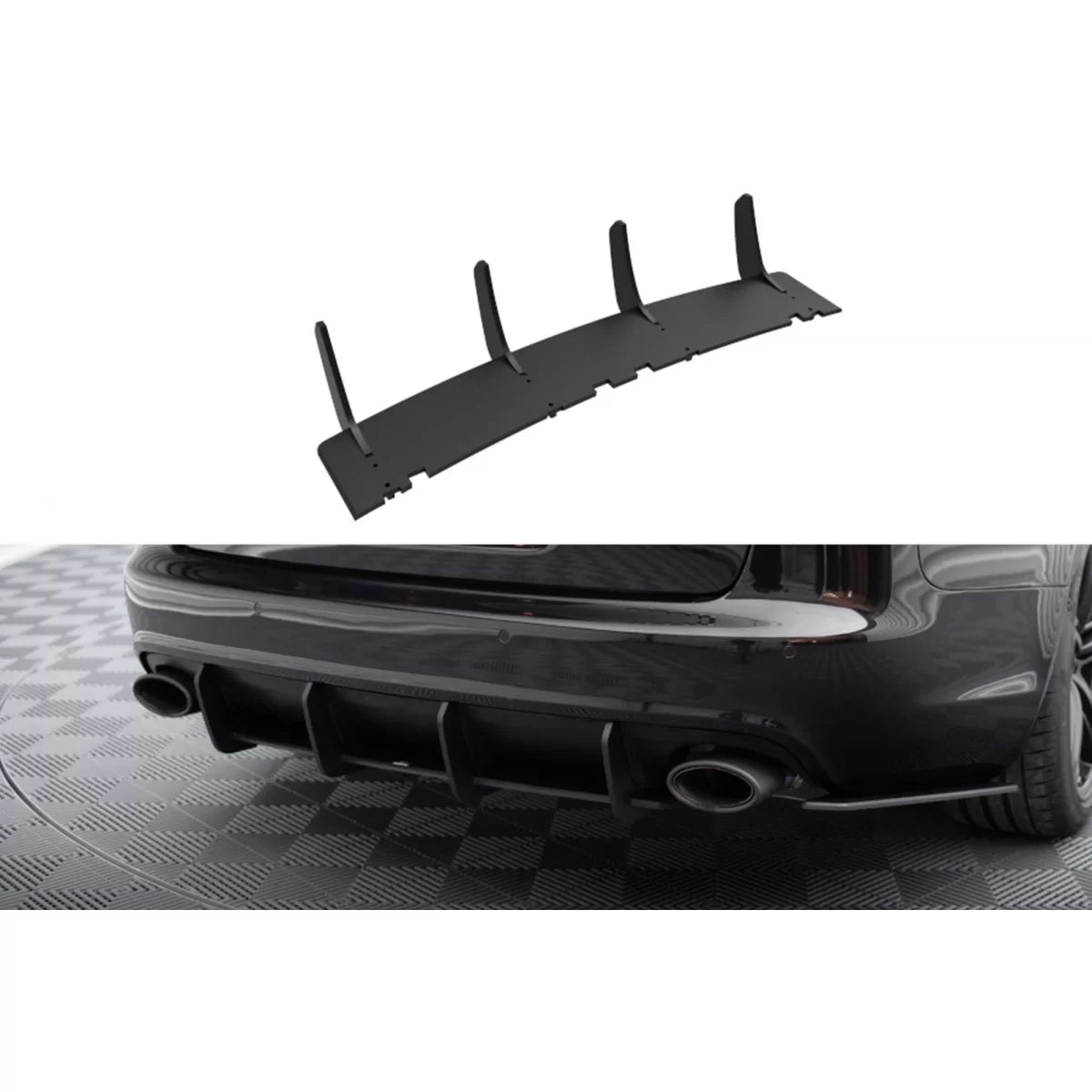 Additivo Diffusore Posteriore Opaco per Audi RS6 C6 Avant 2007-2010