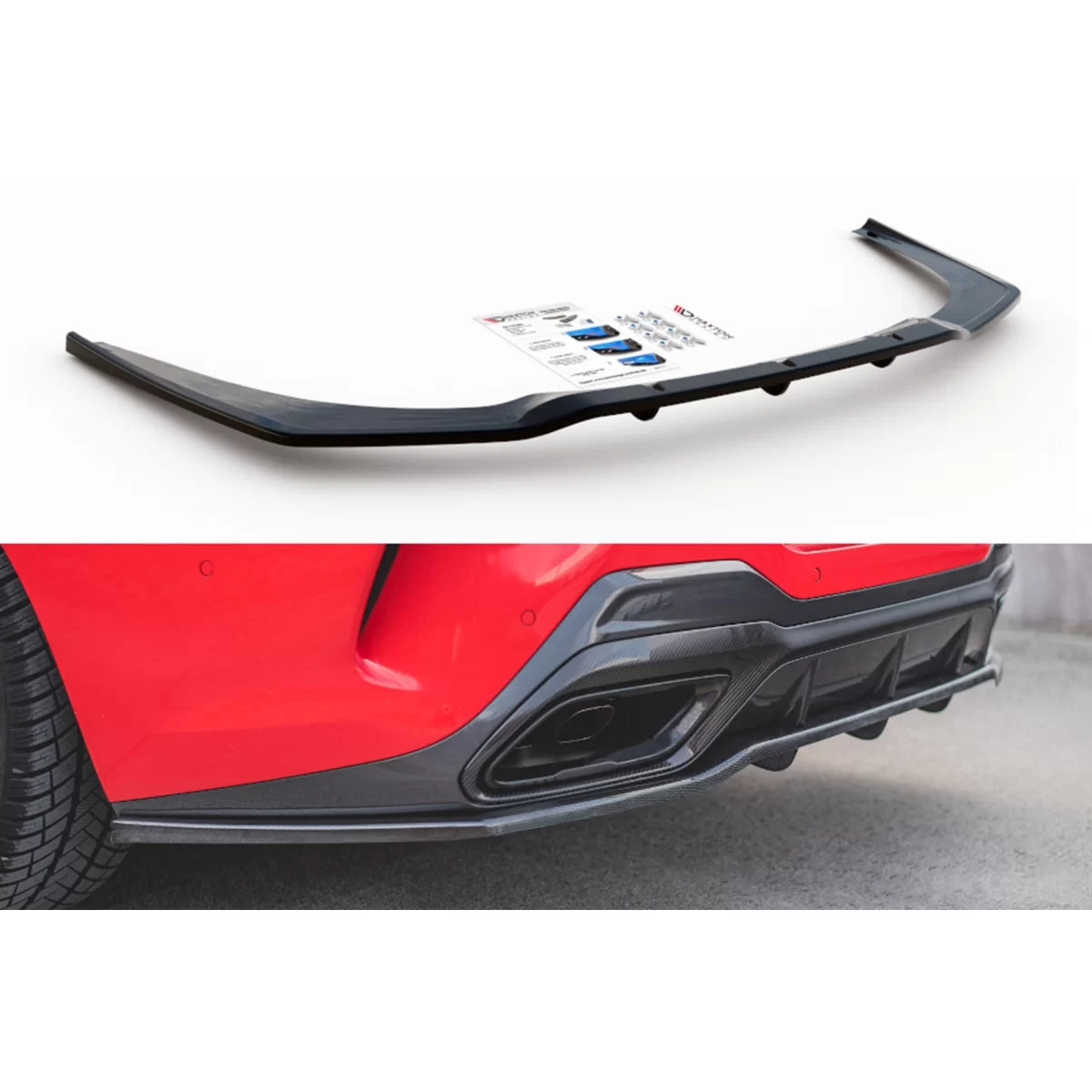 Additivo con Nervature Verticali per Diffusore Posteriore BMW M850I G15