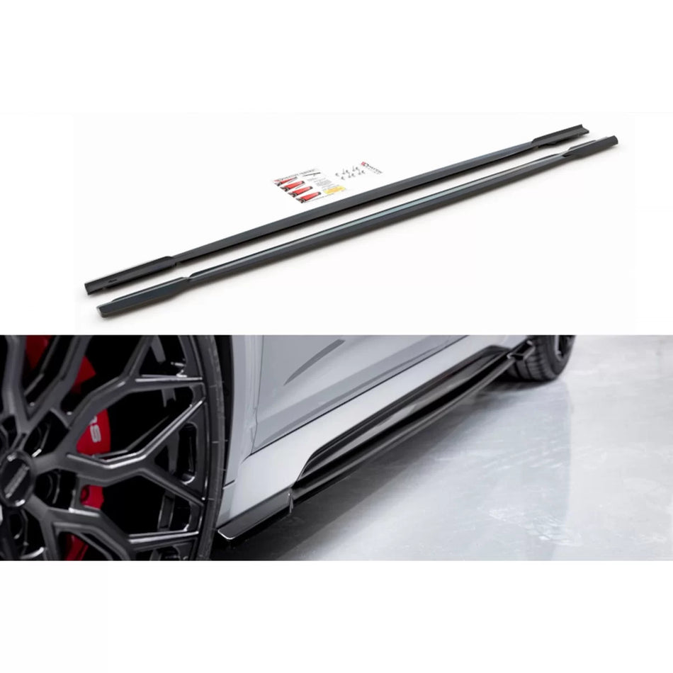 Minigonne Laterali Versione 1 RS6 Nero Audi A6 C8 dal 2019