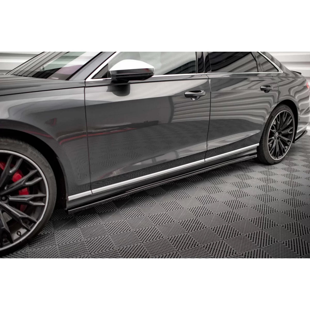Additivi Minigonne Laterali Posteriori Neri per Audi S8 D5 dal 2019