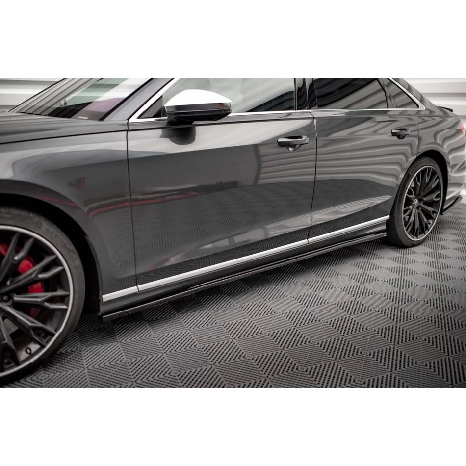 Additivi Minigonne Laterali Posteriori Neri per Audi S8 D5 dal 2019