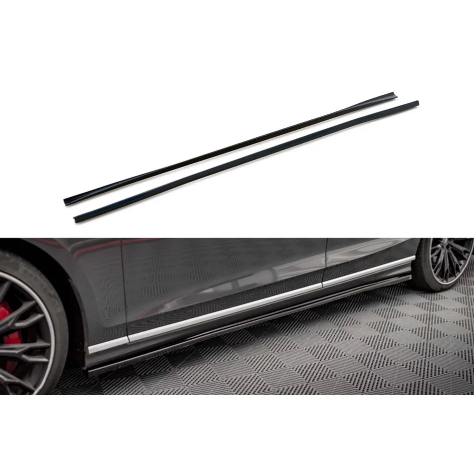Additivi Minigonne Laterali Posteriori Neri per Audi S8 D5 dal 2019