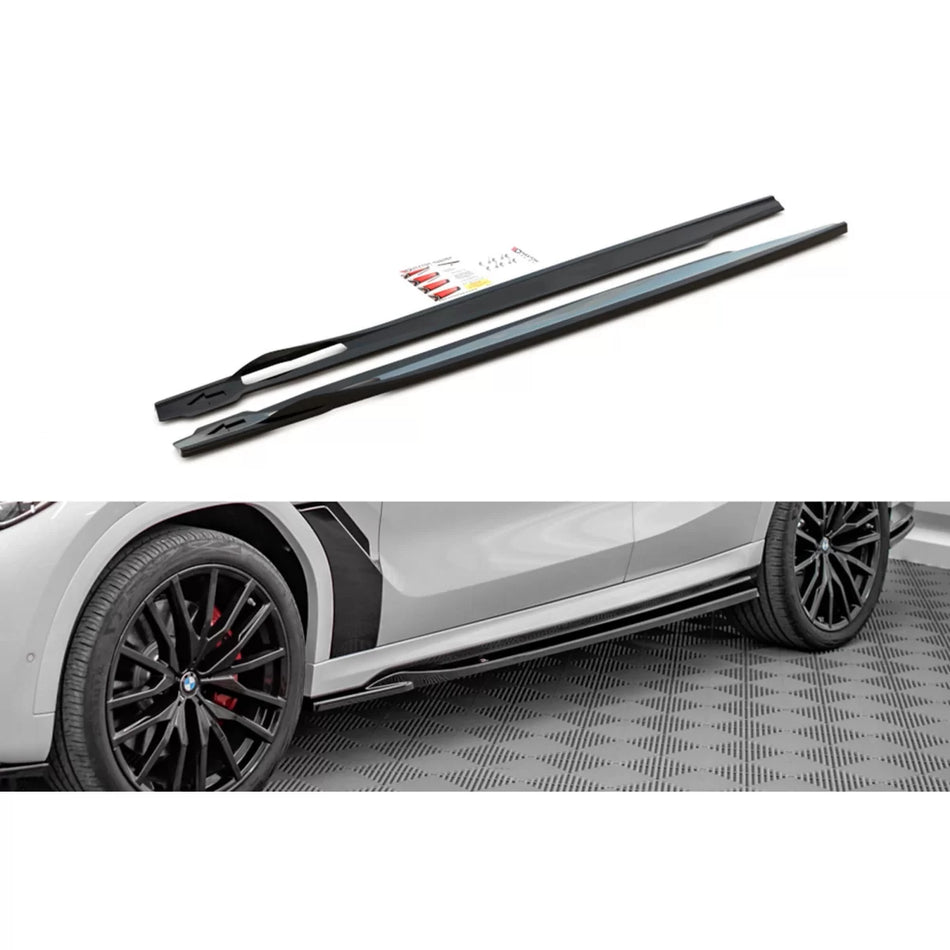 Additivi Minigonne Laterali Neri per BMW X6 G06 dal 2020