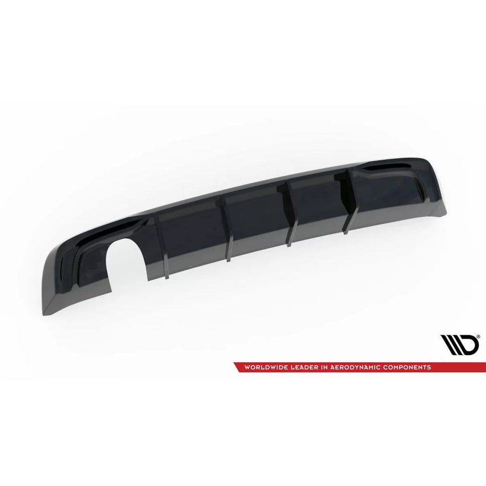 Diffusore Posteriore Nero per Audi A3 Sportback 8V 2016-2020 Scarico Singolo