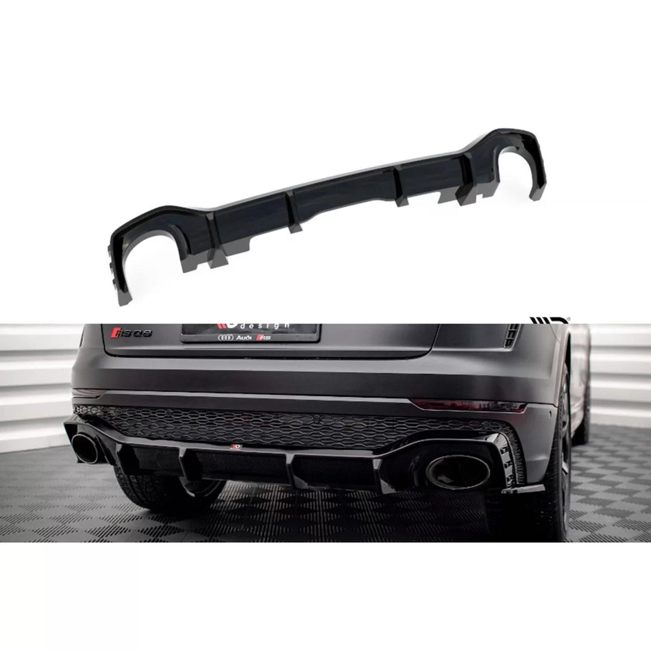 Diffusore Posteriore Nero Lucido per Audi RSQ8 MK1 dal 2019