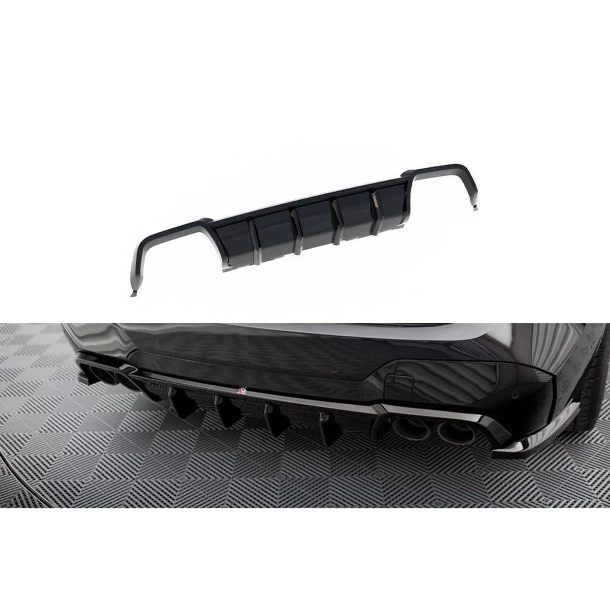 Diffusore Posteriore Nero per BMW X3 F97 dal 2021 Paraurti M