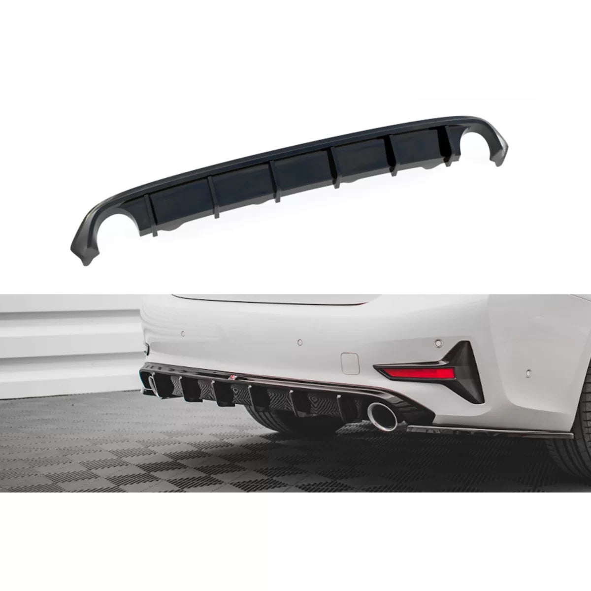 Diffusore Posteriore Nero per BMW Serie 3 G20 Berlina dal 2018