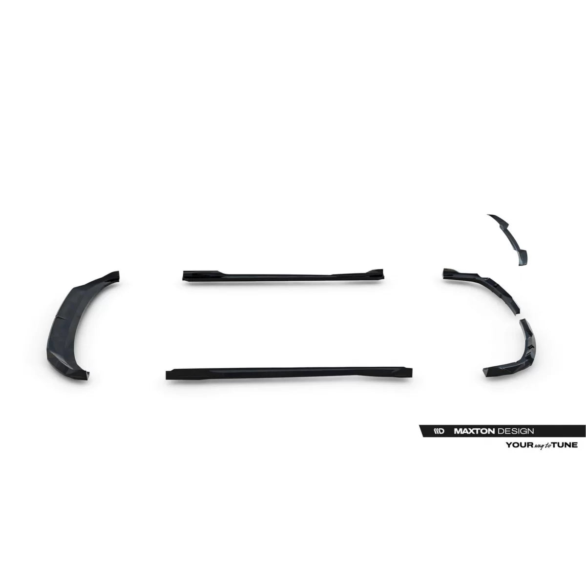 Minigonne Paraurti Anteriore Posteriore e Tetto Nero per BMW X3 G45 M Pack 2024