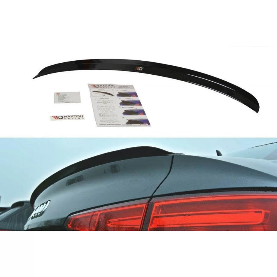 Spoiler Posteriore S-line Nero Lucido per Audi A4 B9 Berlina 2015-2019