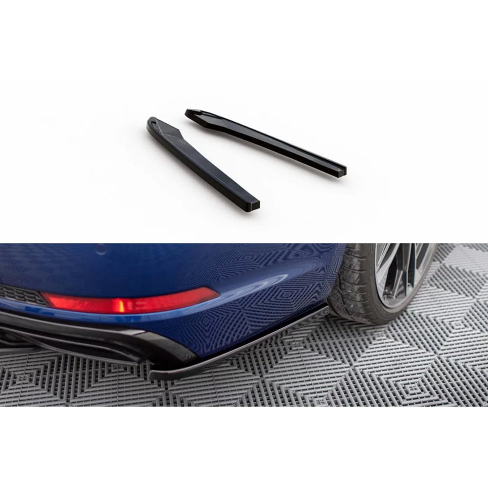Prolunghe Laterali Posteriori Paraurti Nero Audi A4 B9 dal 2019