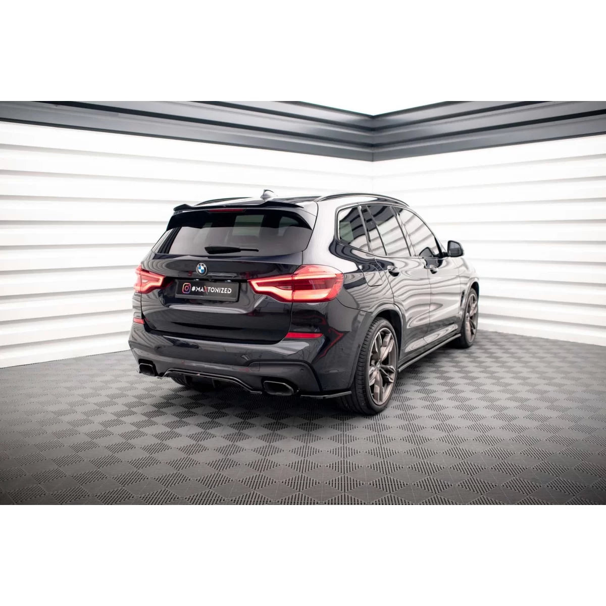 Prolunghe Laterali Posteriori Paraurti Nere per BMW X3 G01 M40D M40I M Pack