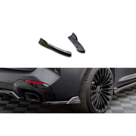Estensioni Laterali Posteriori Paraurti Nero Lucido per BMW X3 G01 M Package