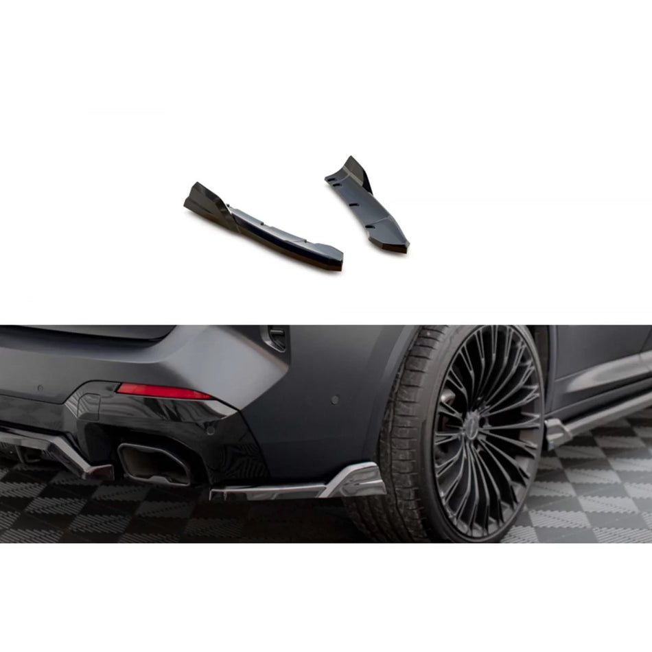Estensioni Laterali Posteriori Paraurti Nero Lucido per BMW X3 G01 M Package