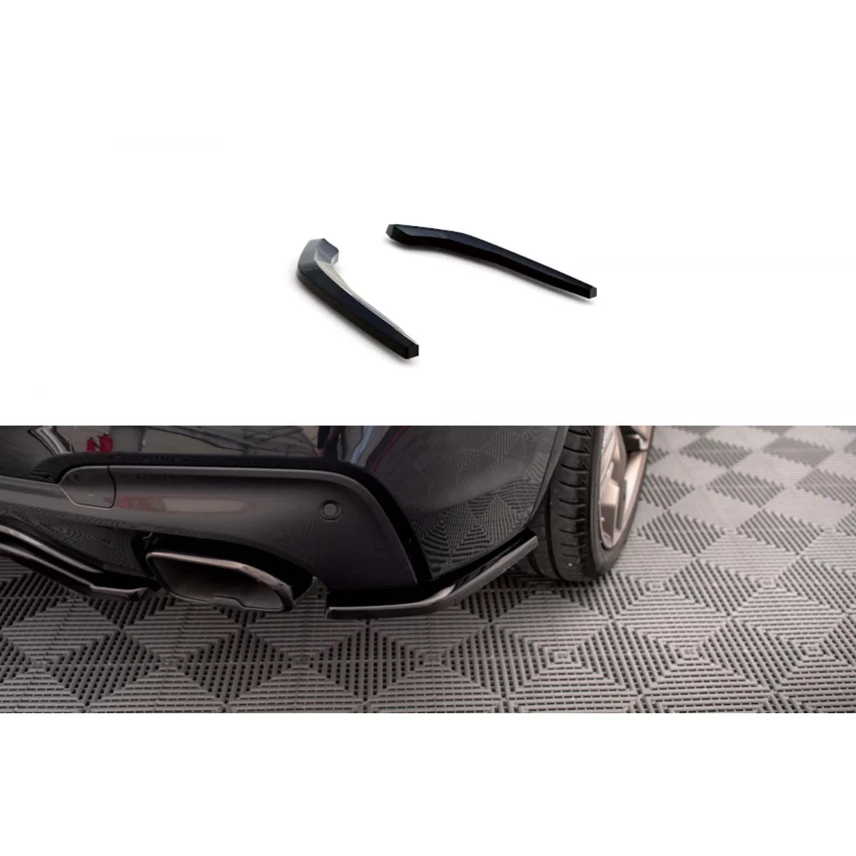 Prolunghe Laterali Posteriori Paraurti Nere per BMW X3 G01 M40D M40I M Pack