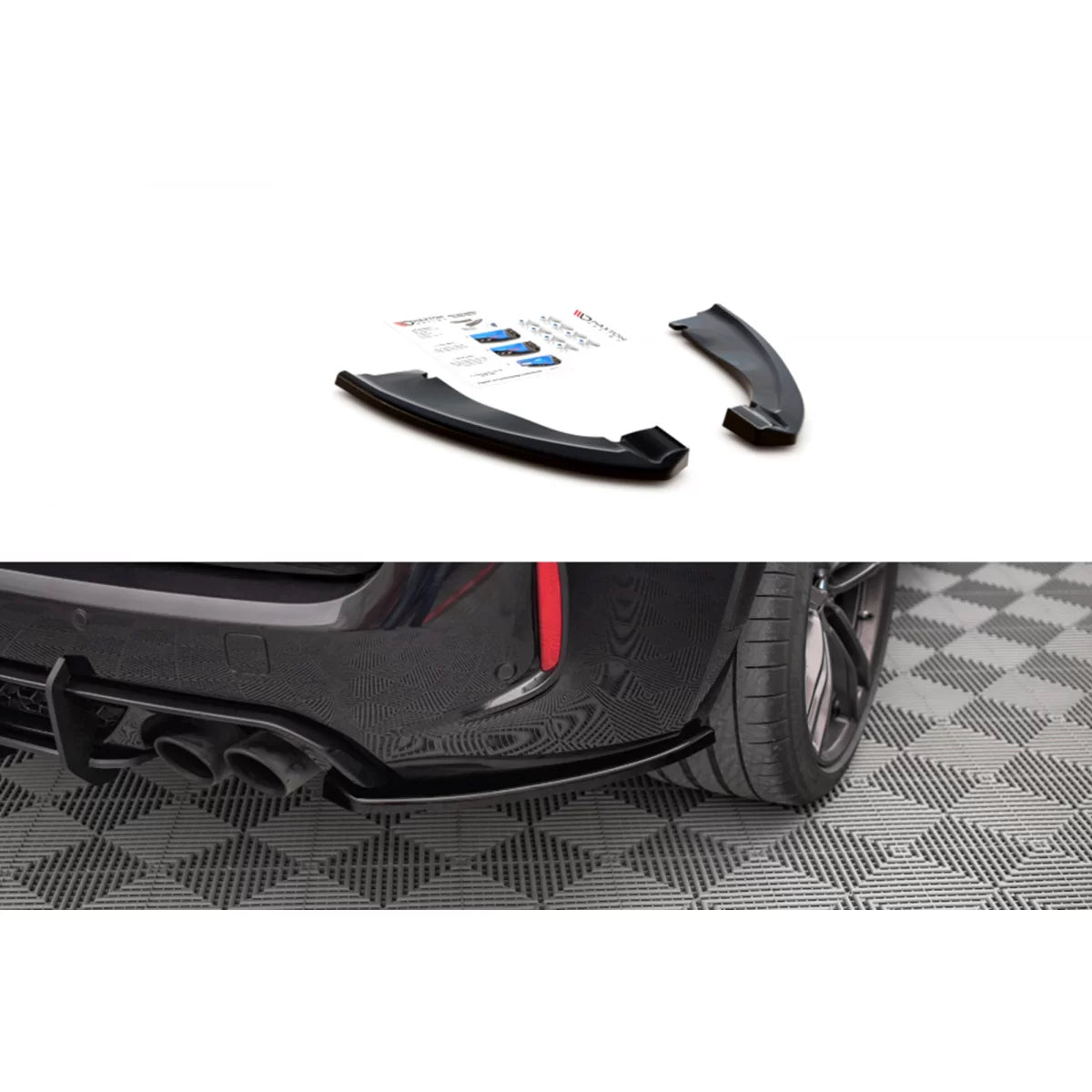 Prolunghe Laterali Posteriori Nere per BMW X5M F15 2014-2018