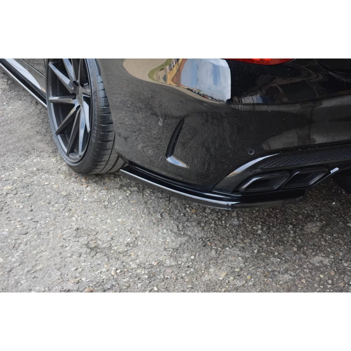 Estensioni Laterali Posteriori Paraurti Mercedes C43 W205 2016-2018 Nero Lucido