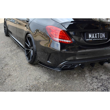 Estensioni Laterali Posteriori Paraurti Mercedes C43 W205 2016-2018 Nero Lucido
