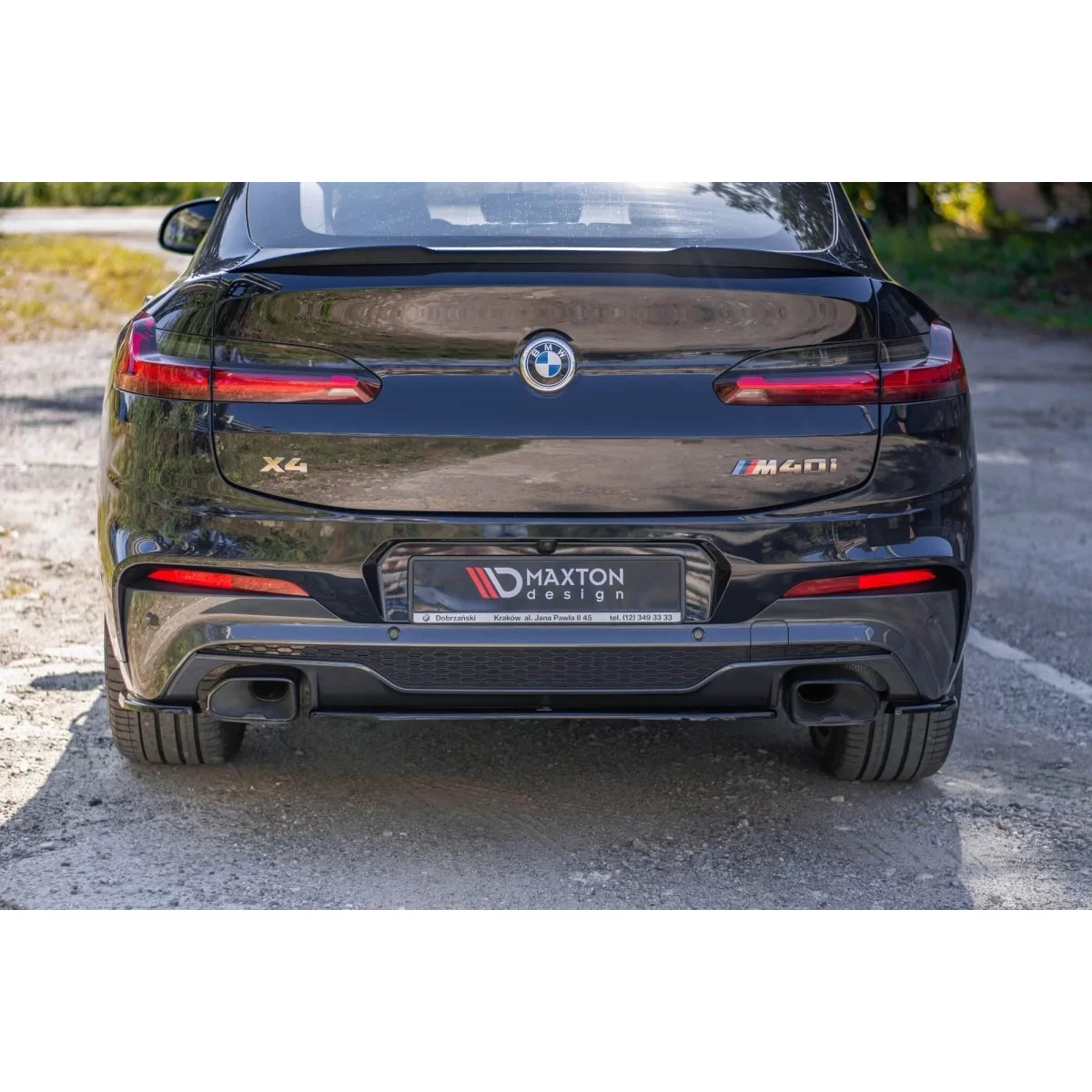 Estensioni Laterali Posteriori Paraurti M Technik per BMW X4 G02 dal 2018 Nero