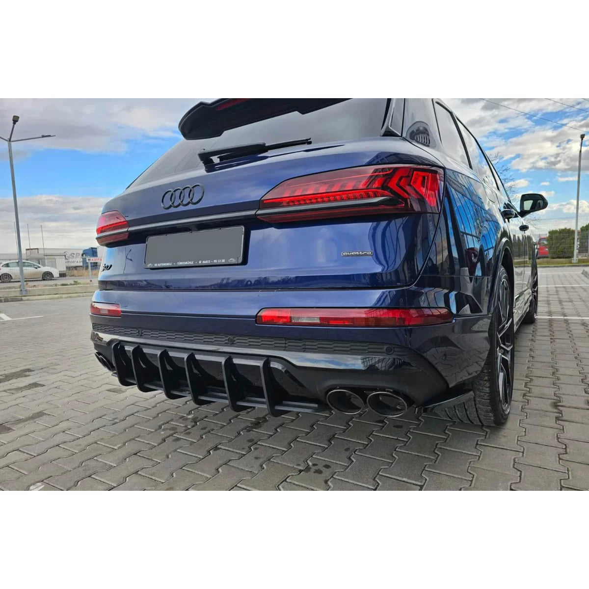 Estensioni Laterali Posteriori Paraurti S-line Nero Audi Q7 2019-2023