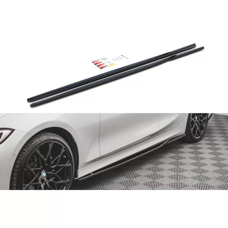 Minigonne Laterali Posteriori Nero Lucido per BMW Serie 3 G20 2018-2022