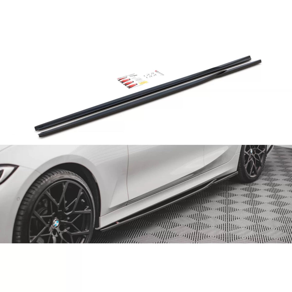Minigonne Laterali Posteriori Nero Lucido per BMW Serie 3 G20 2018-2022