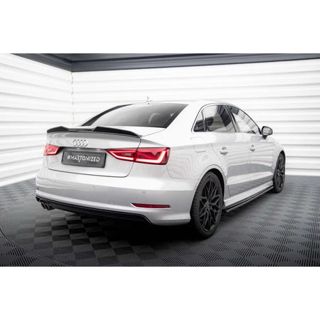 Spoiler Posteriore Nero Lucido per Audi A3 8V Berlina 2013-2016
