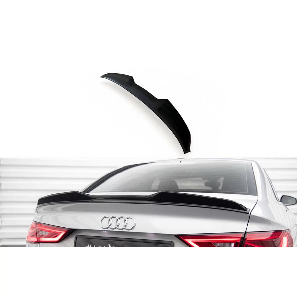 Spoiler Posteriore Nero Lucido per Audi A3 8V Berlina 2013-2016
