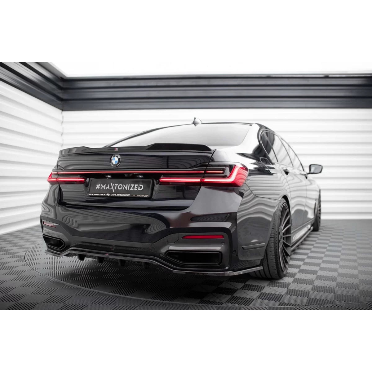 Spoiler Posteriore Nero Lucido per BMW Serie 7 G11 M Package 2015-2022