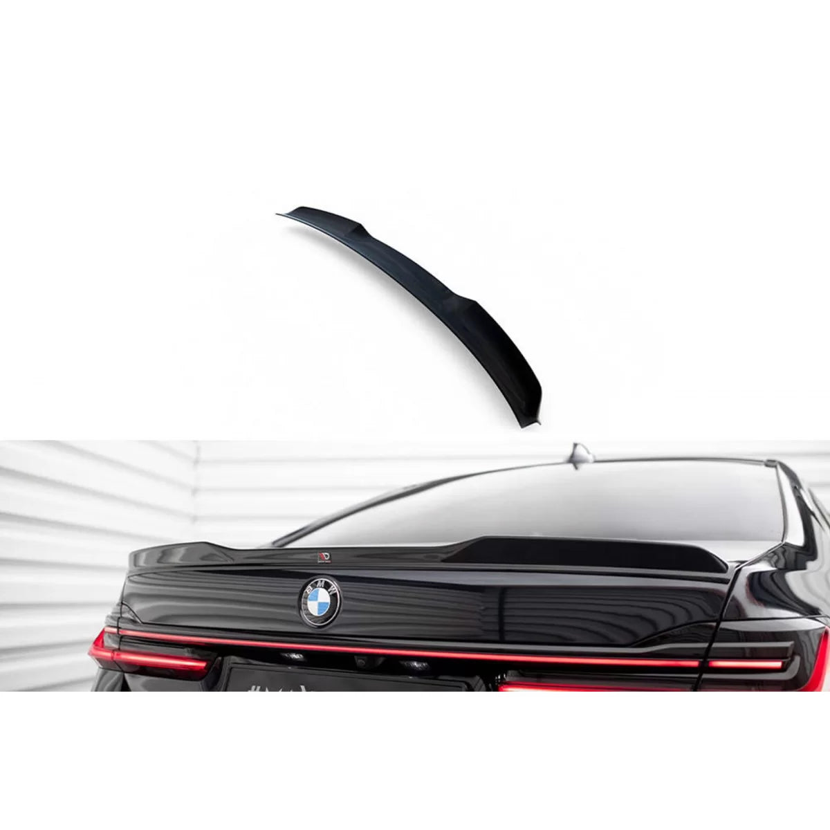 Spoiler Posteriore Nero Lucido per BMW Serie 7 G11 M Package 2015-2022