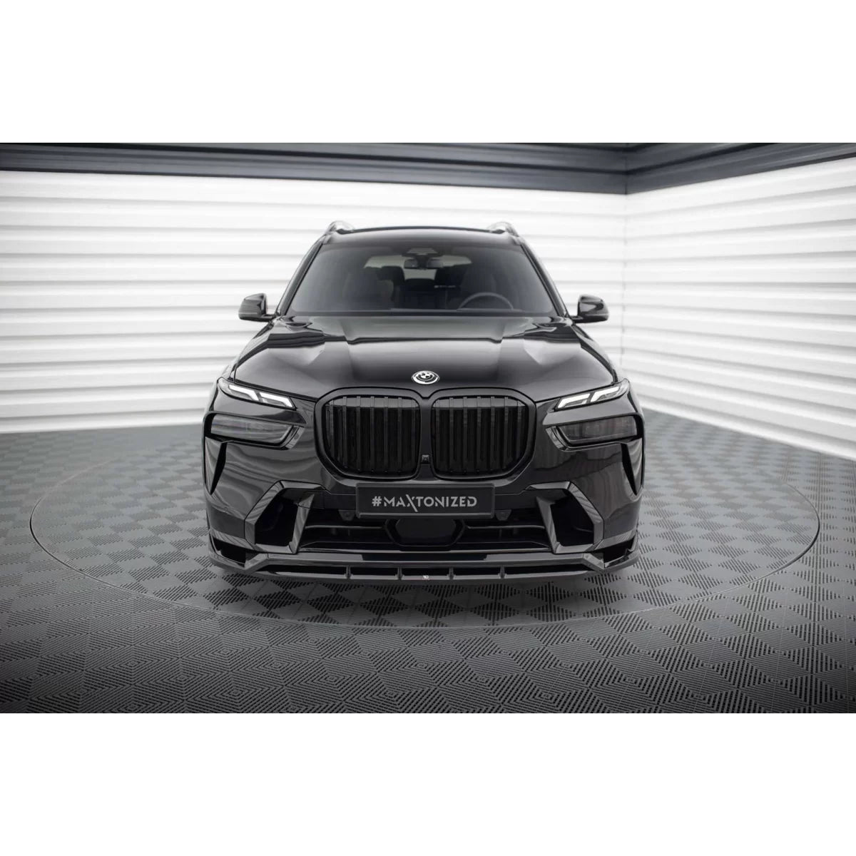 Spoiler Anteriore Paraurti Nero Lucido per BMW X7 G07 M Package dal 2022