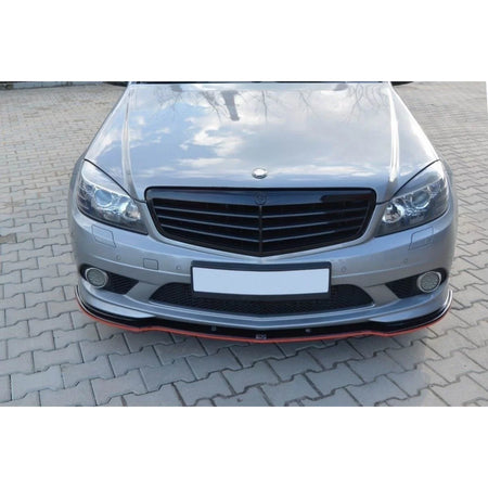 Spoiler Anteriore per Mercedes Classe C W204 2007-2010 Paraurti a Design Nero