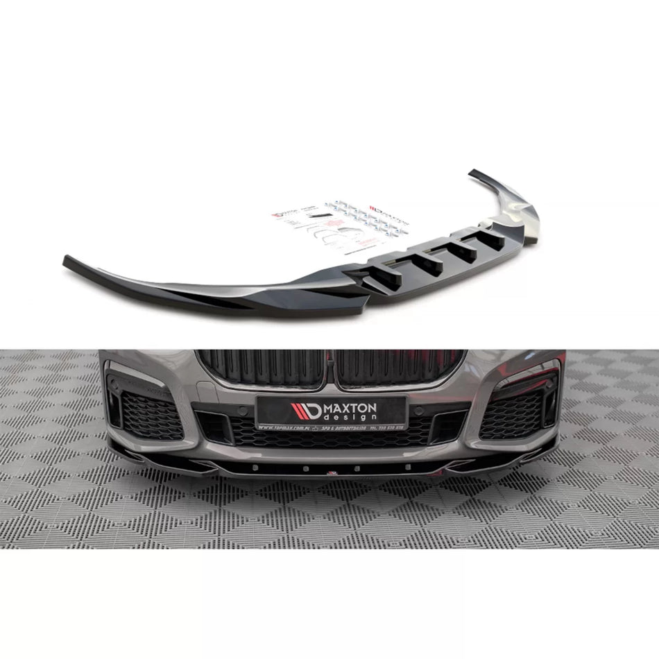 Spoiler Anteriore Nero Lucido per BMW Serie 7 G11 dal 2019