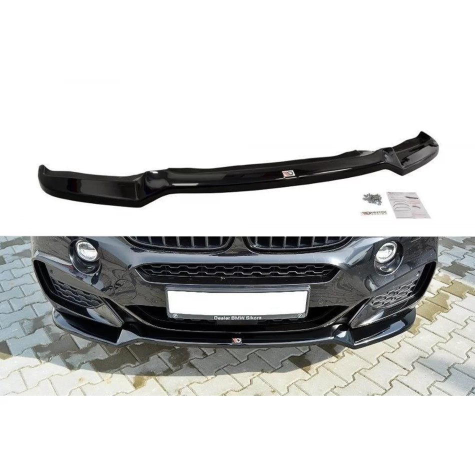 Spoiler Anteriore M Technik Nero Lucido per BMW X6 F16 dal 2014