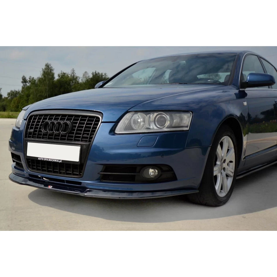 Spoiler Anteriore Nero Lucido per Audi A6 C6 2004-2008 S-line