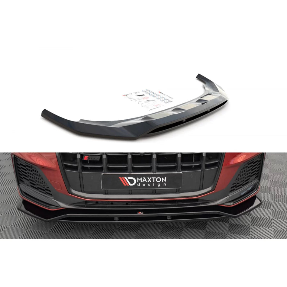 Spoiler Anteriore Nero Lucido per Audi Q7 S-line SQ7 dal 2019