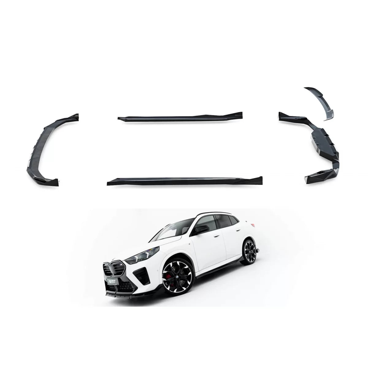 Spoiler Kit Completo Anteriore Posteriore e Laterale per BMW X2 U10 M Package