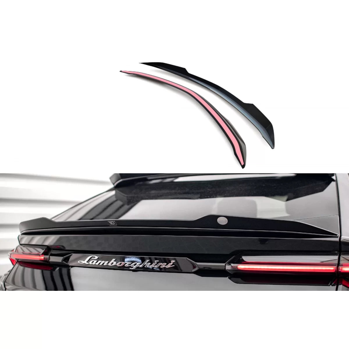 Spoiler Posteriore Nero Lucido per Lamborghini Urus MK1 dal 2018