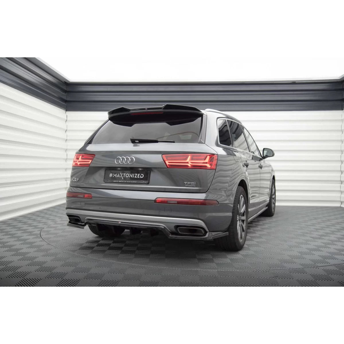 Spoiler Posteriore Nero Lucido per Audi Q7 2015-2019