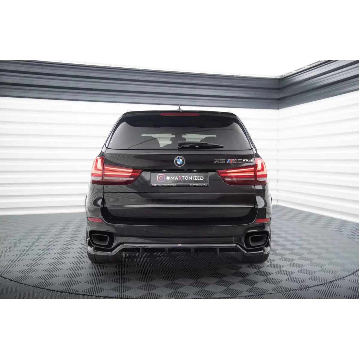 Spoiler Posteriore per BMW X5 F15 M Package 2013-2018 Nero Lucido