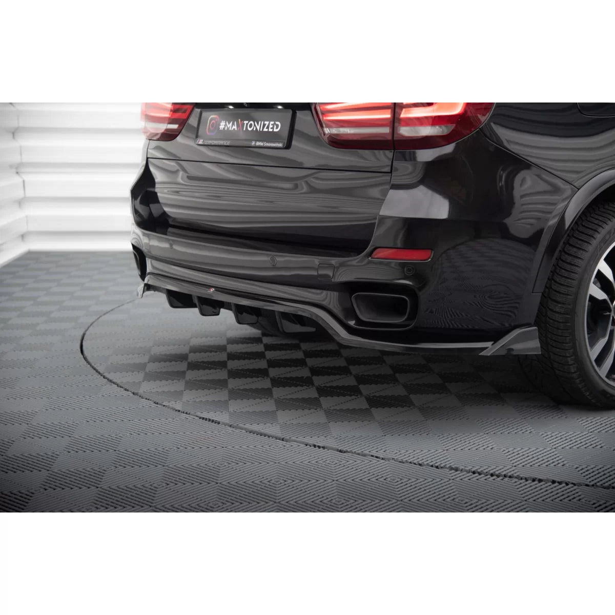 Spoiler Posteriore per BMW X5 F15 M Package 2013-2018 Nero Lucido