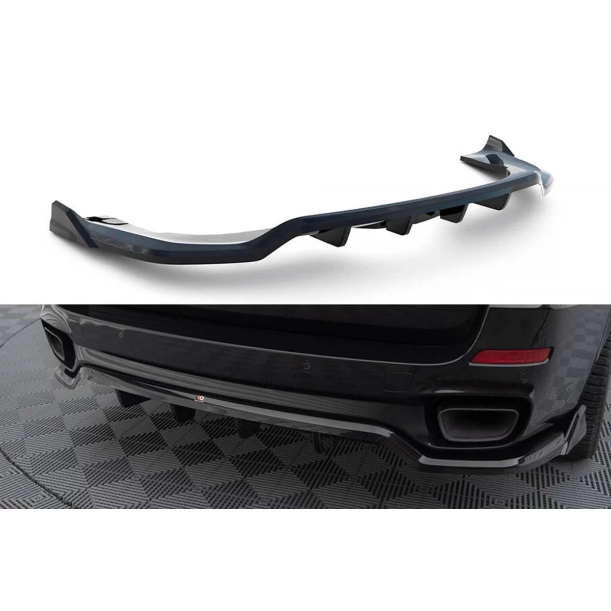 Spoiler Posteriore per BMW X5 F15 M Package 2013-2018 Nero Lucido