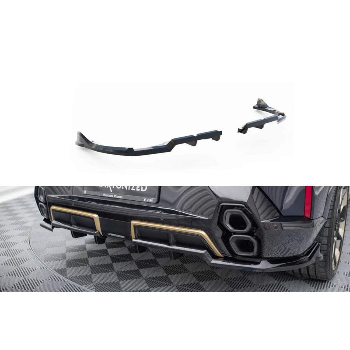 Spoiler Posteriore Nero Lucido per BMW Xm G09 dal 2022