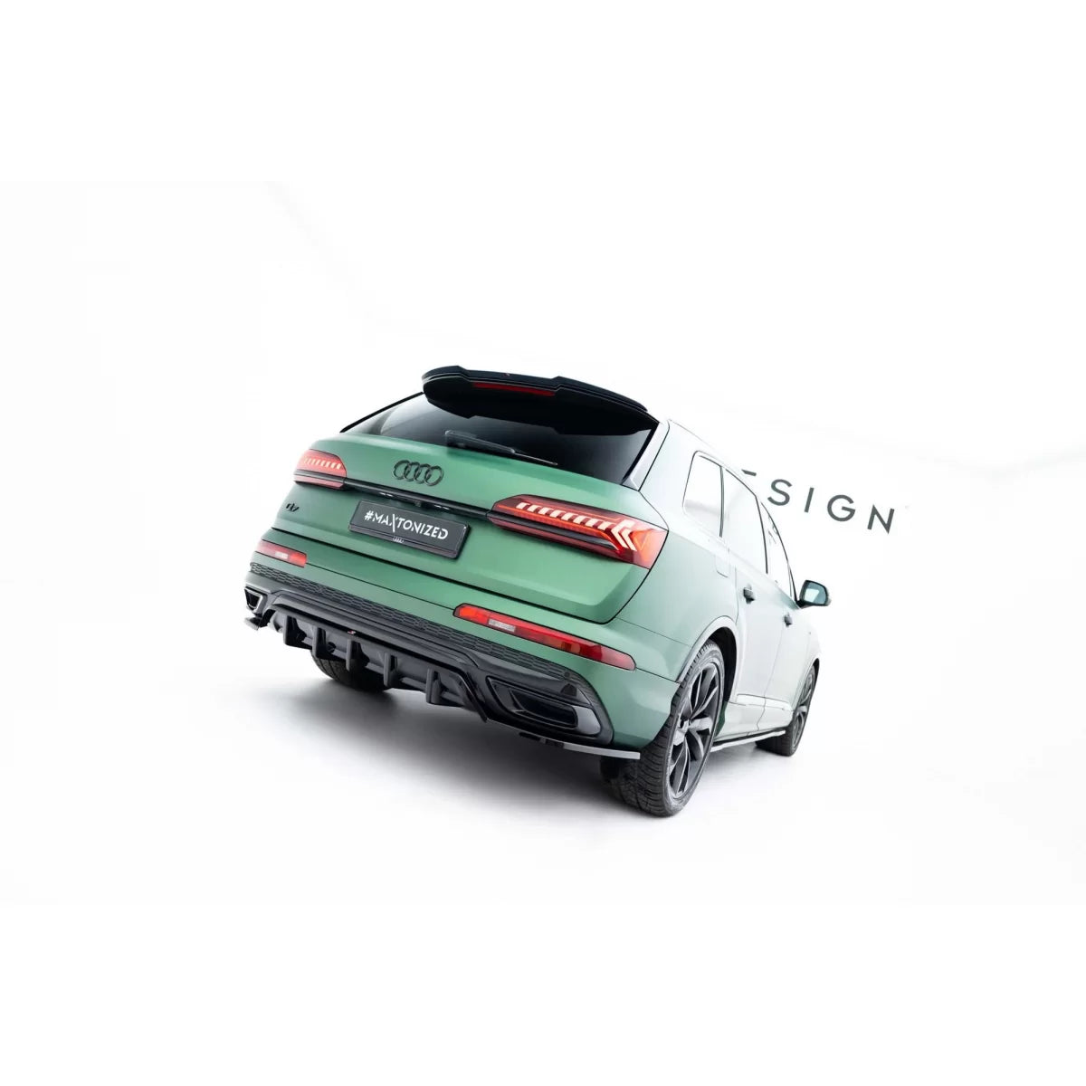 Spoiler Posteriore Nero Lucido per Audi Q7 2019-2023 S-line