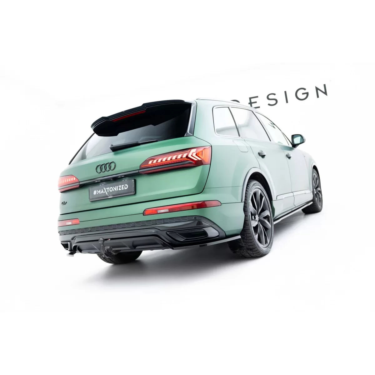 Spoiler Posteriore Nero Lucido per Audi Q7 2019-2023 S-line