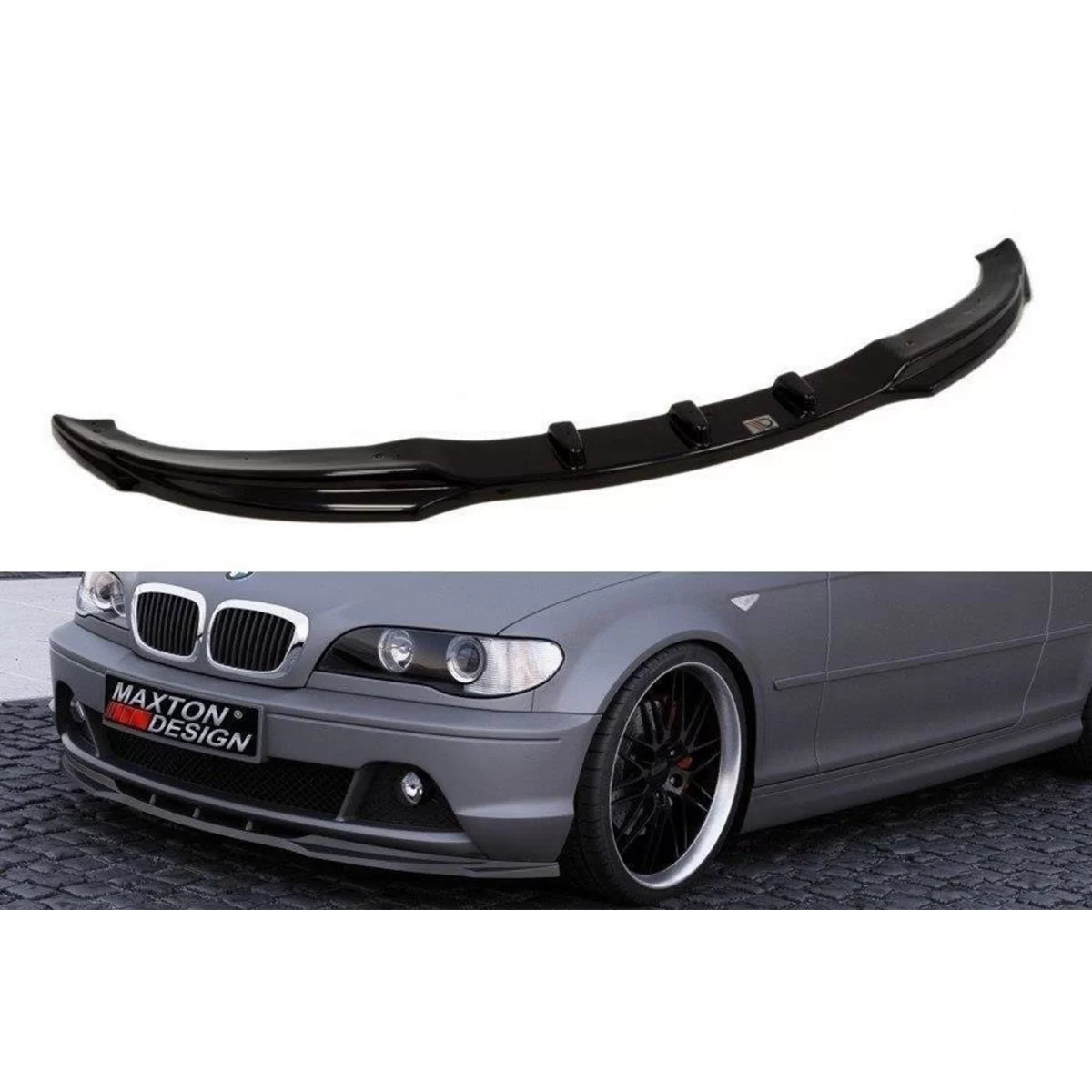 Spoiler Anteriore Nero Lucido per BMW Serie 3 E46 Coupe 2002-2007