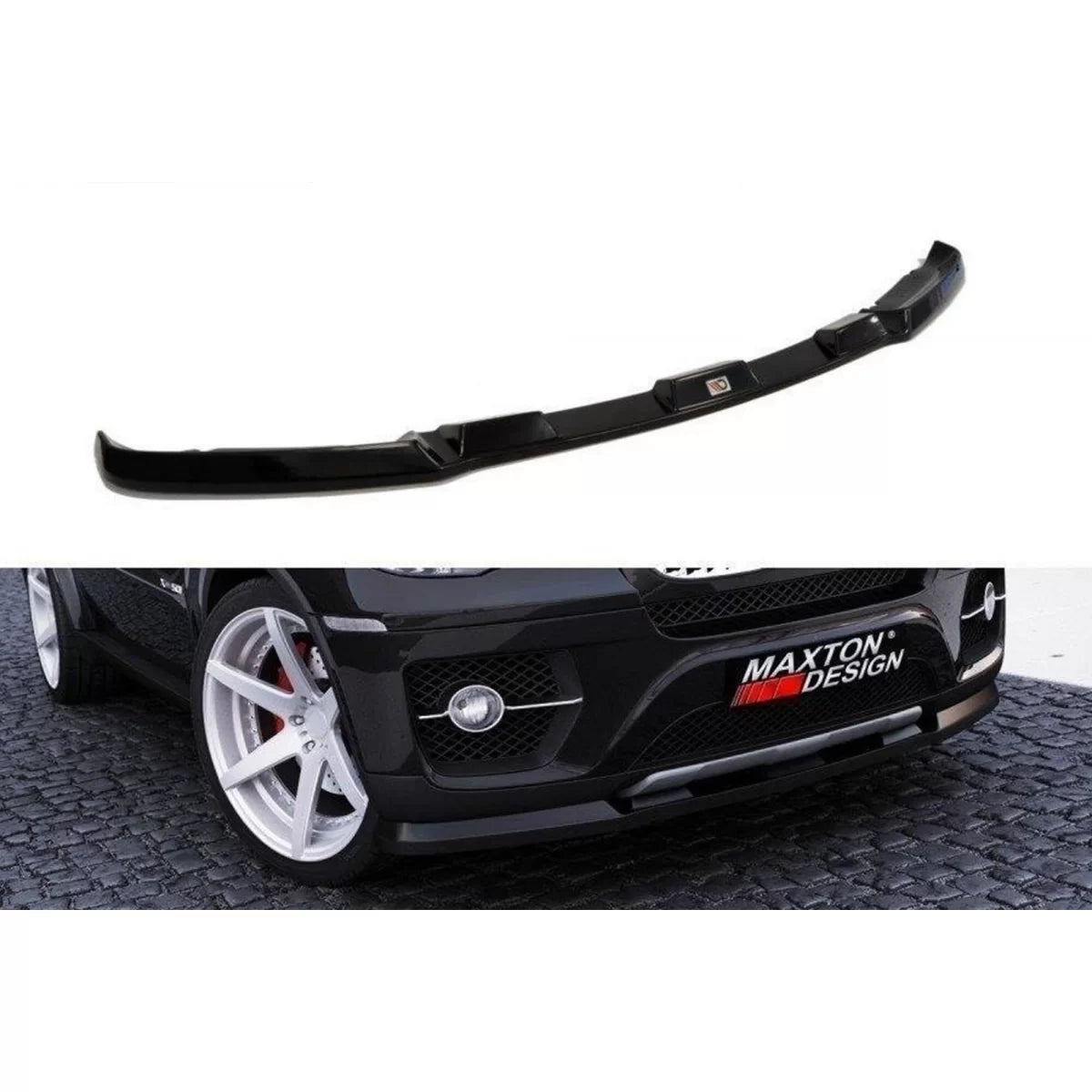 Spoiler Anteriore Nero Lucido per BMW X6 E71 2007-2010 Standard